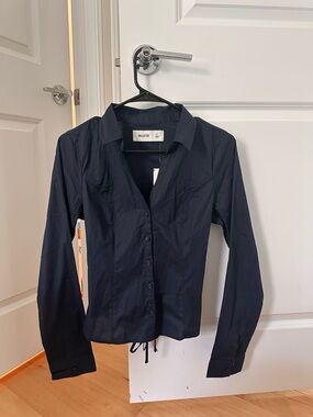 Hollister Button Front Poplin Shirt